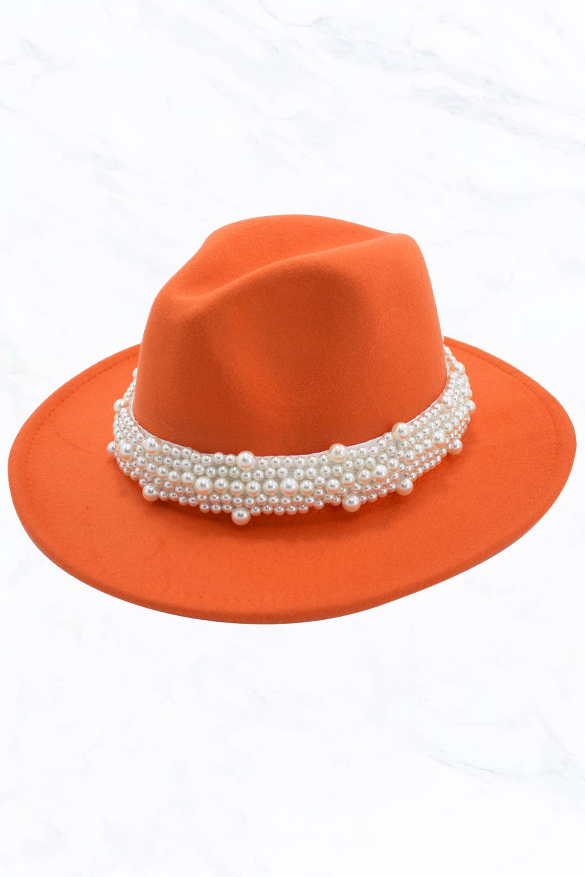 New Style Fashion Fedora Jazz Hat with Wide Pearl Belt