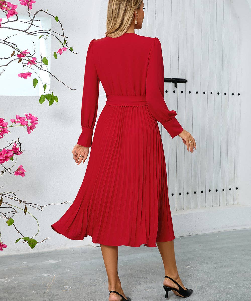 V-Neck Long Sleeve Dress for Every Occasion