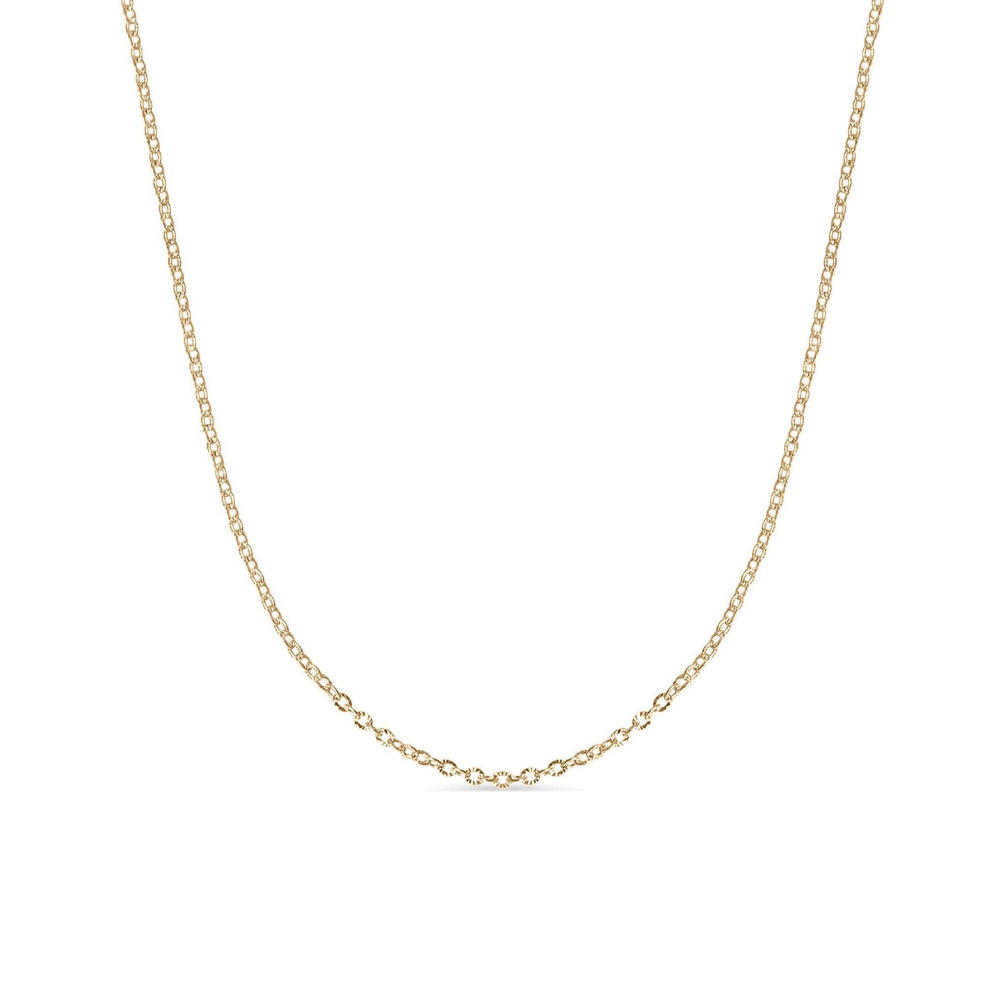 Stainless Steel Crimped Oval Chain Necklace