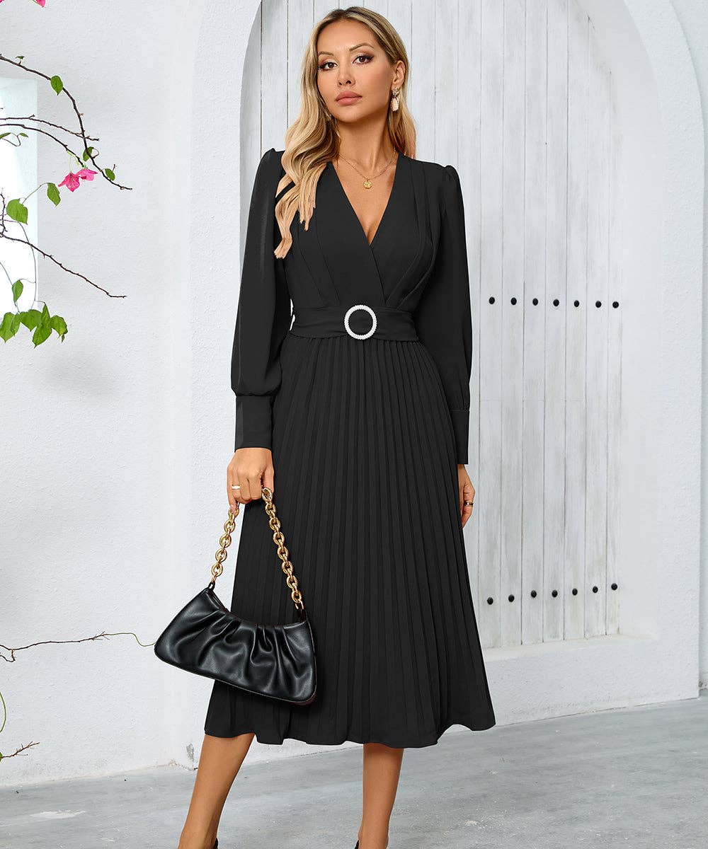 V-Neck Long Sleeve Dress for Every Occasion