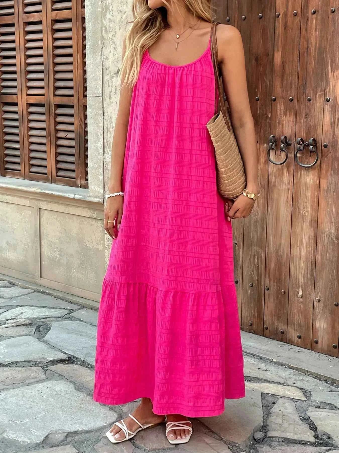 Scoop Neck Cami Maxi Dress