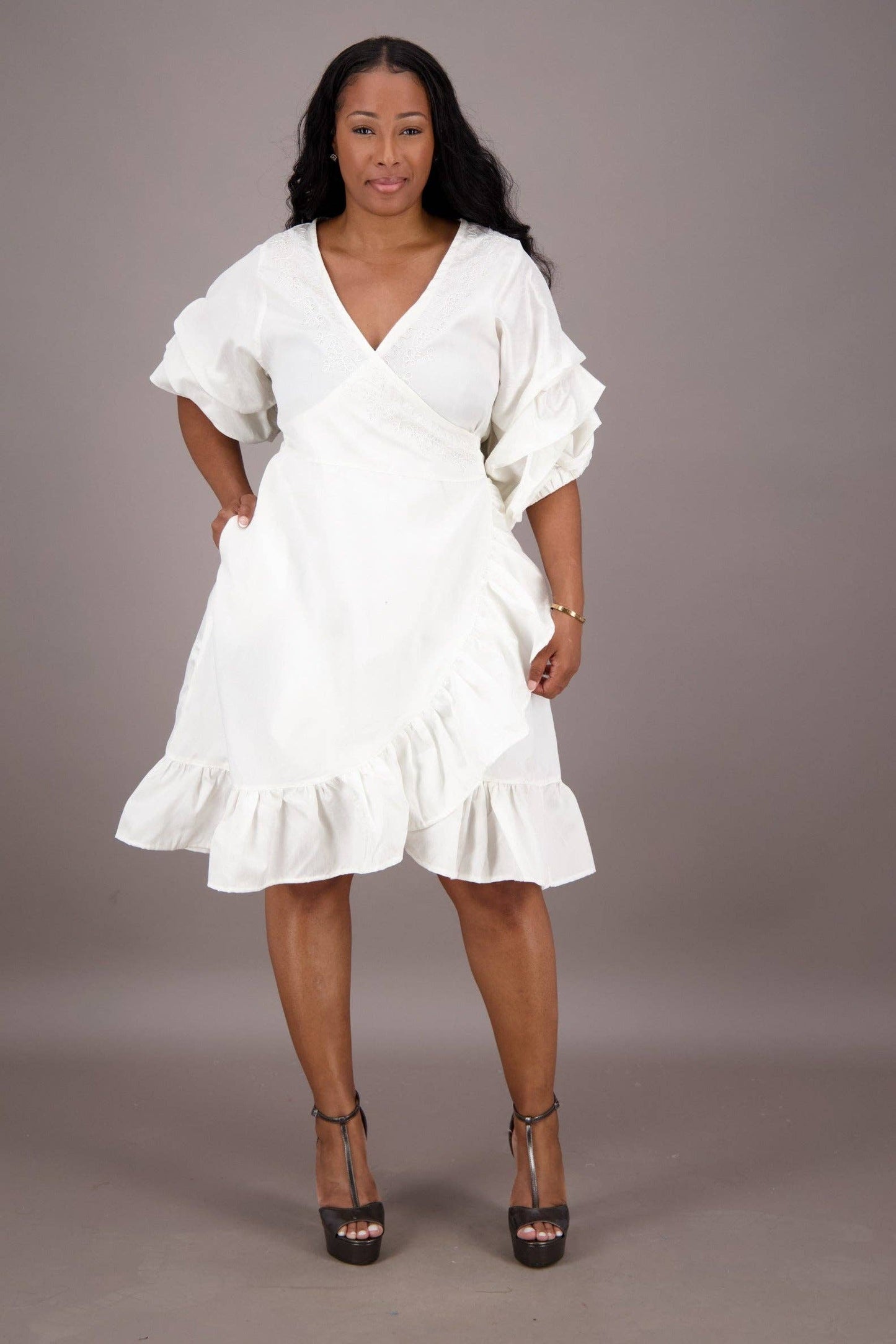 Empress Ruffle Wrap Dress AD-25079