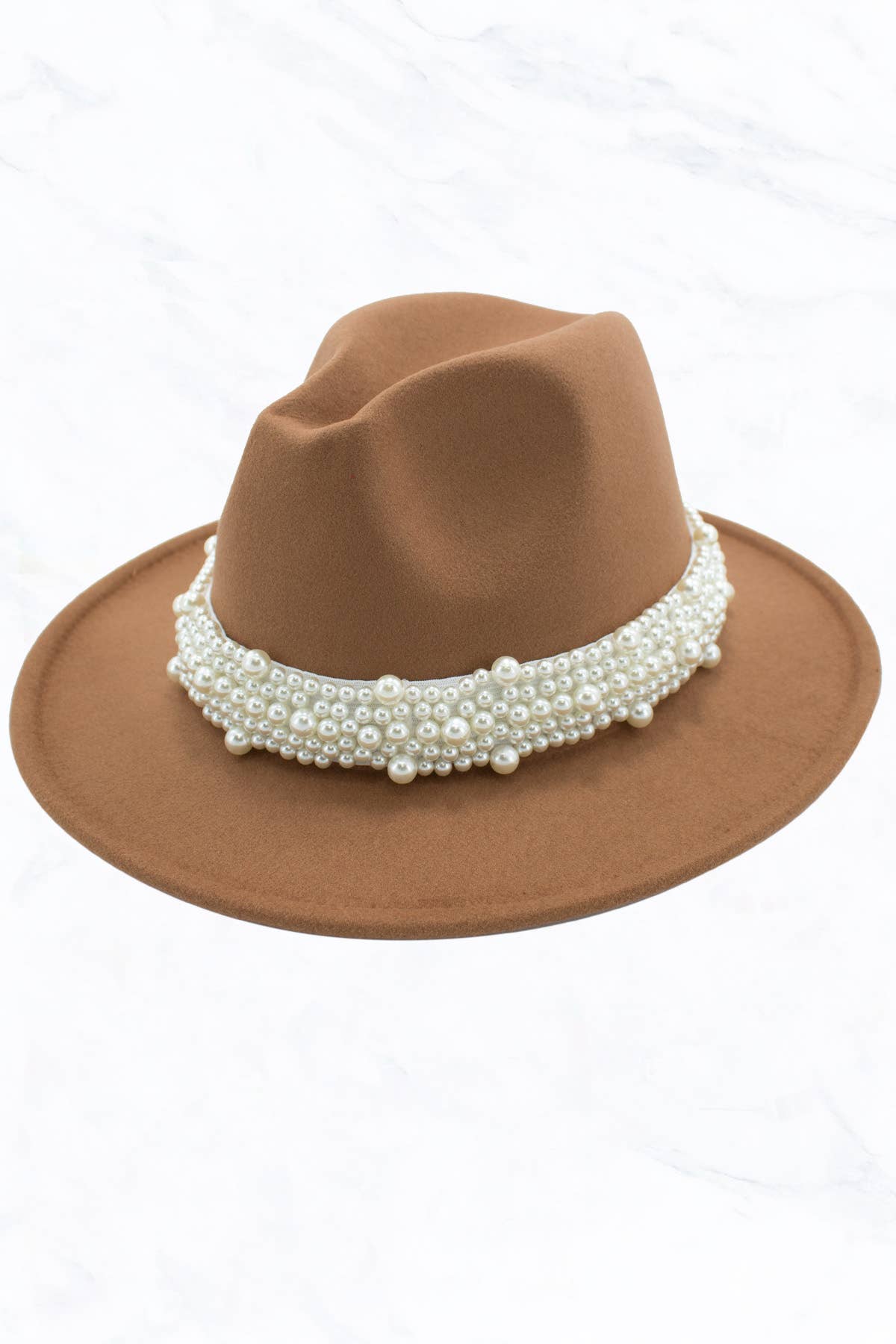New Style Fashion Fedora Jazz Hat with Wide Pearl Belt