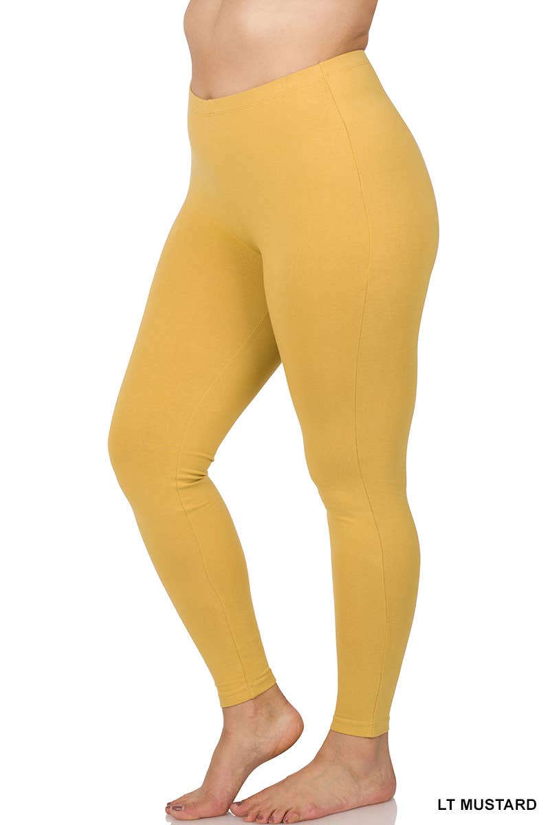 PLUS SIZE BETTER COTTON FULL LENGTH LEGGINGS - Passion of Essence Boutique