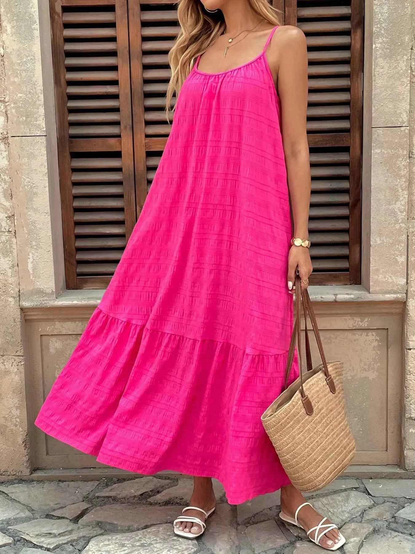 Scoop Neck Cami Maxi Dress