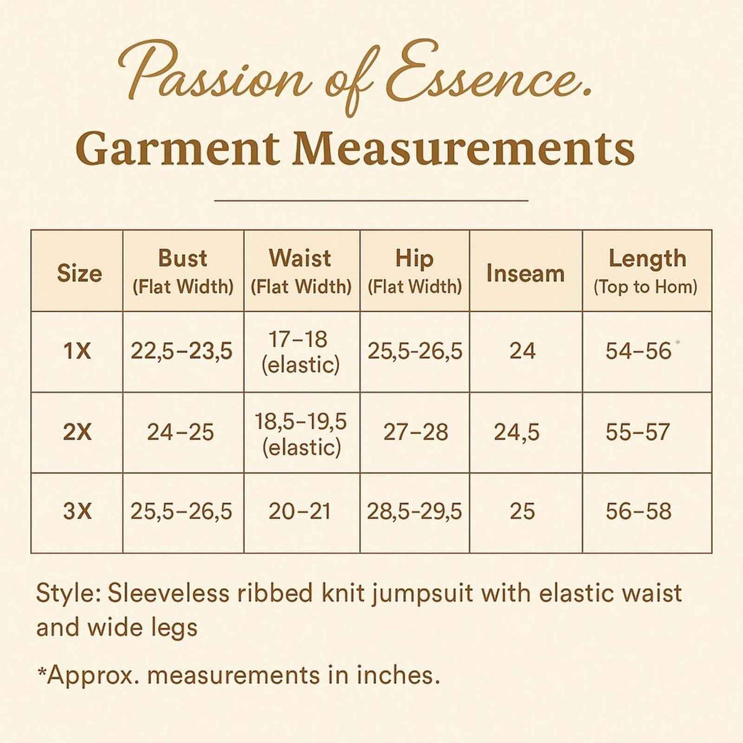 Plus Size Deep Camel Ribbed Wide-Leg Jumpsuit – Sleeveless & Relaxed Fit