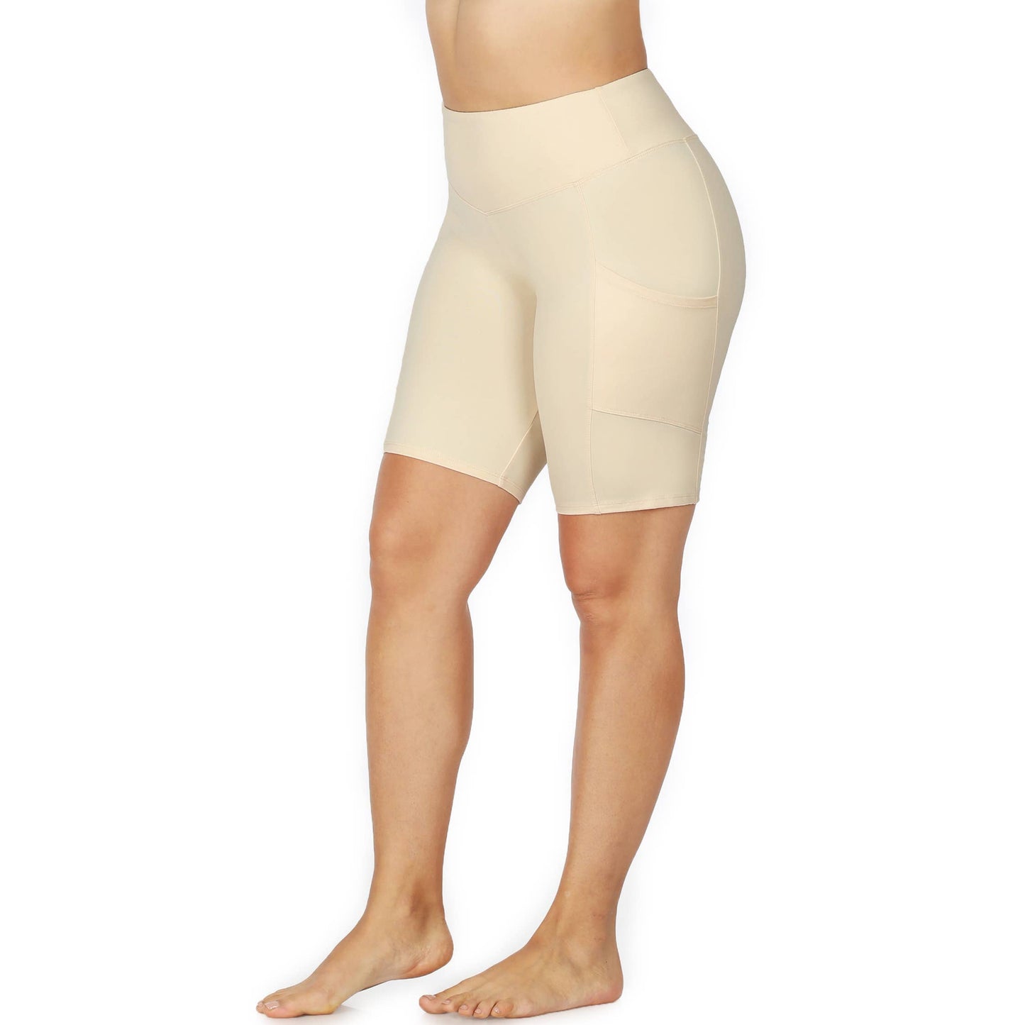 ,,..._ SI-16737 PLUS SIZE MICROFIBER SHORT LEGGINGS