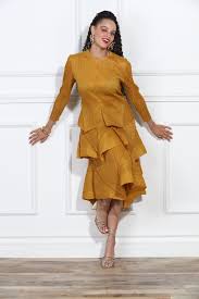 Luxe Moda Dress LM409-Gold