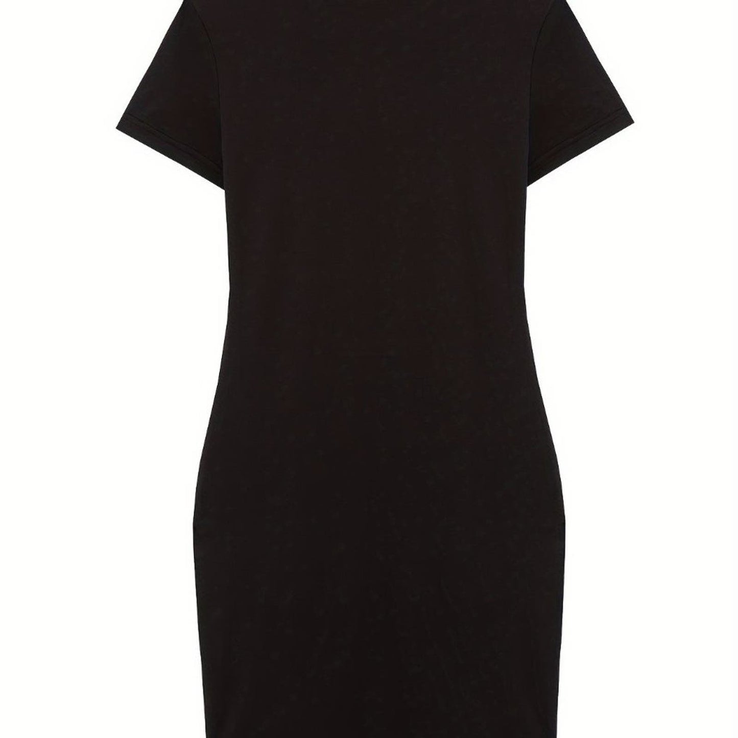Birthday T-shirt Dress, Casual Crew Neck Short Sleeve Dress