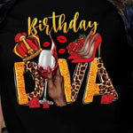 Load image into Gallery viewer, Birthday Diva Letter Print Comfortable Causal Sports T-shirt
