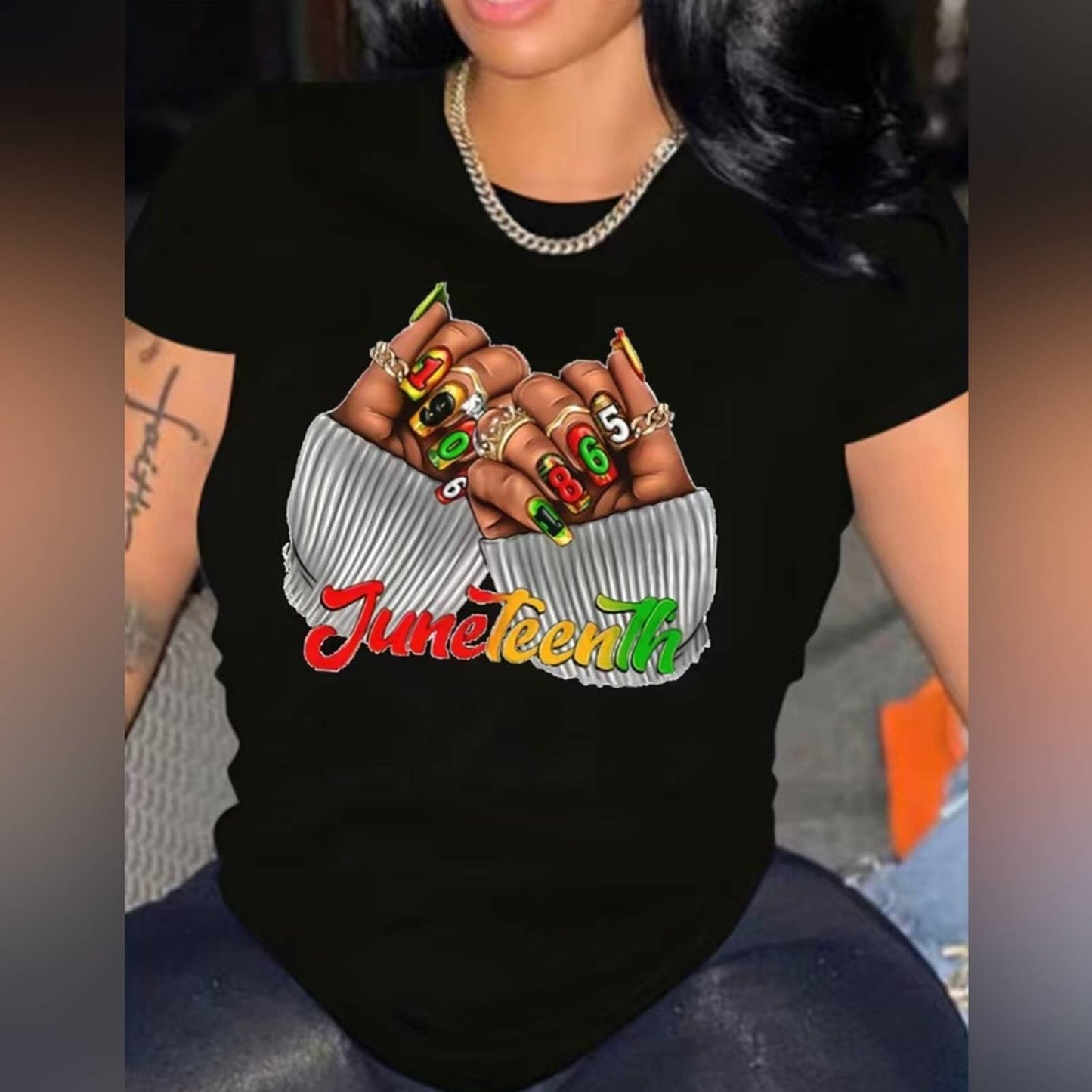 Juneteenth- Crew Neck Tee Shirt