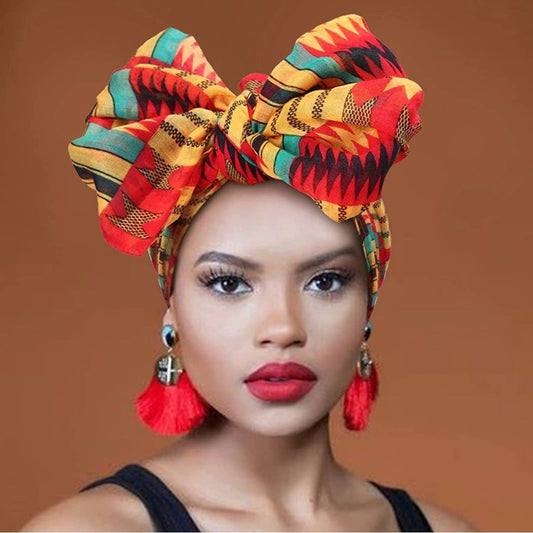 Turban Scarf Kente Style Head Wraps - Passion of Essence Boutique