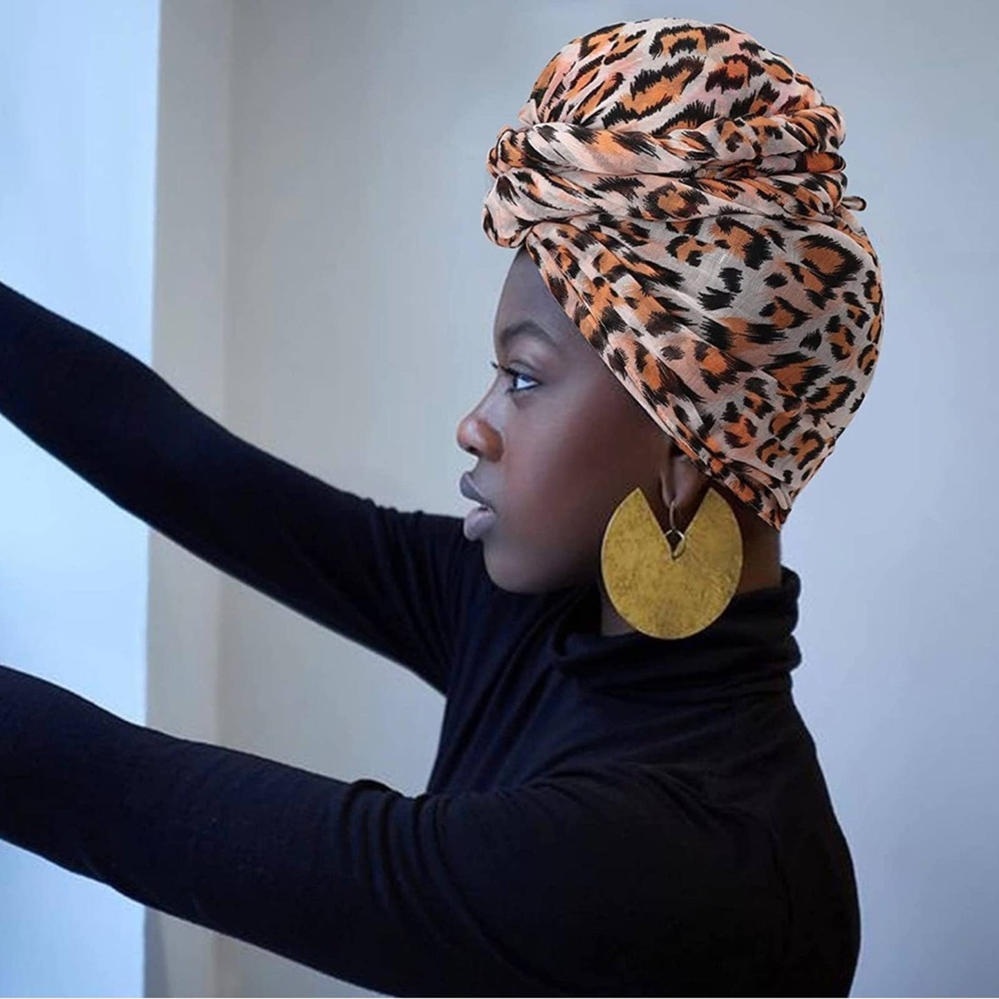Turban Scarf Leopard Style Head Wraps - Passion of Essence Boutique
