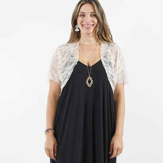 Plus Size Rose Lace bolero
