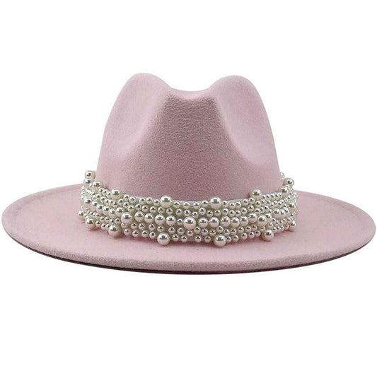 Women's Vintage Pearl Band Fedora