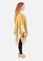 Load image into Gallery viewer, Passion Yellow White Embroidered Sleeve Boat Neck Kaftan Top - Passion of Essence Boutique
