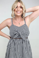 Load image into Gallery viewer, White Birch Sleeveless Plaid Woven Dress
