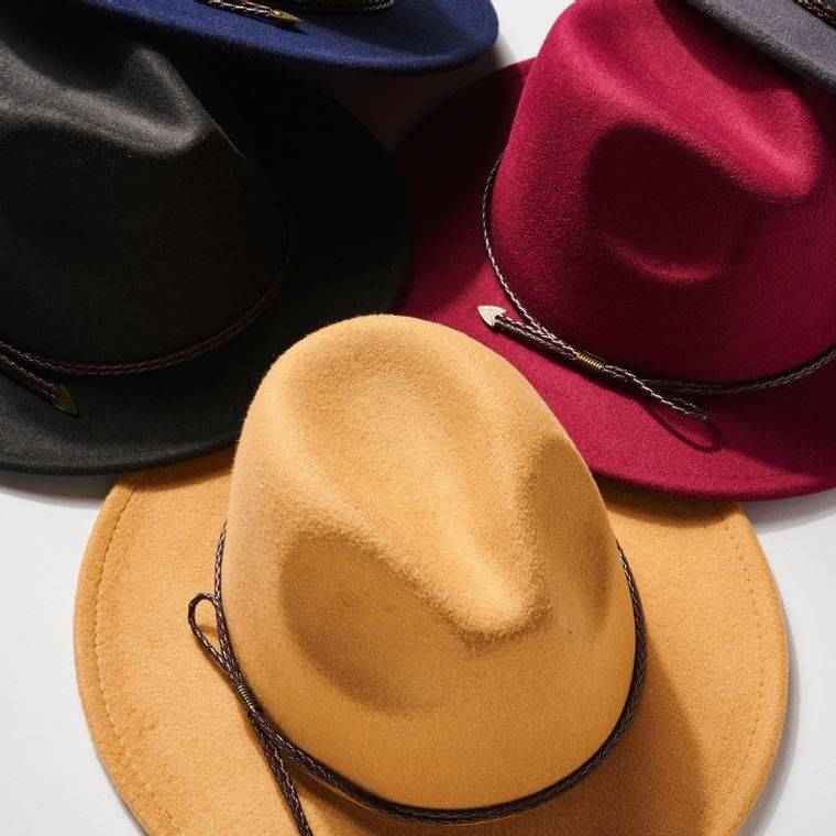 Faux Wool Fedora Adjustable Hat
