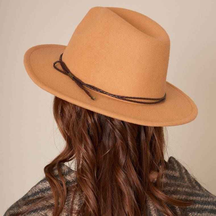 Faux Wool Fedora Adjustable Hat