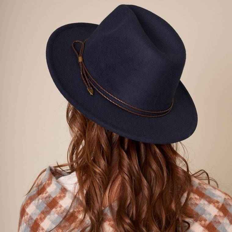 Faux Wool Fedora Adjustable Hat