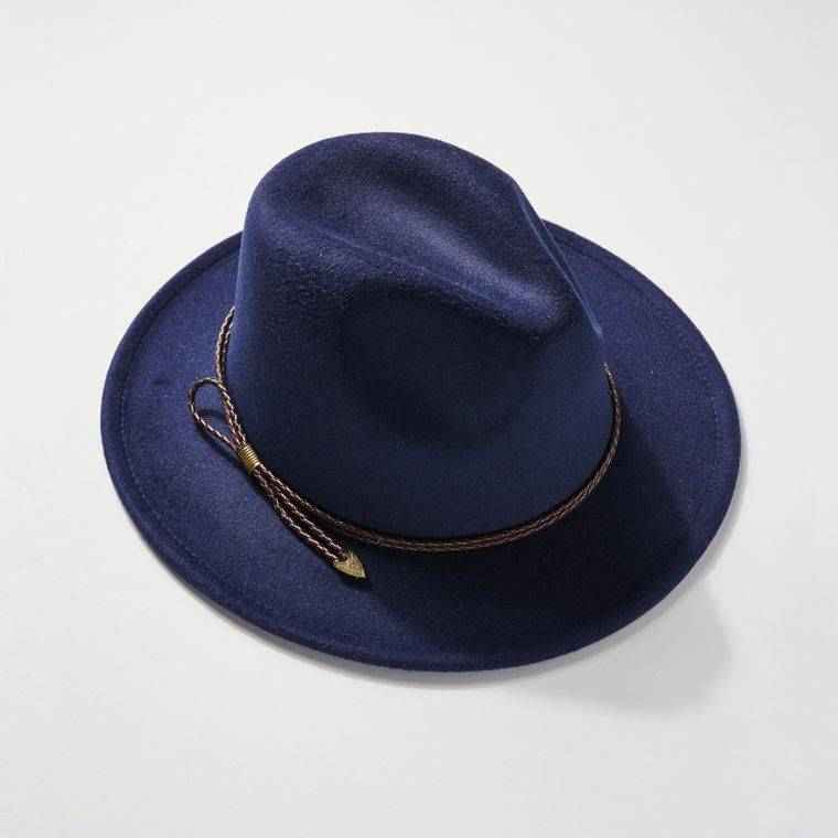 Faux Wool Fedora Adjustable Hat