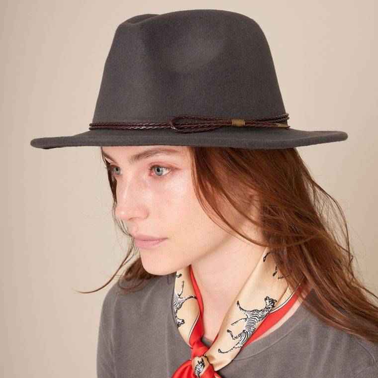 Faux Wool Fedora Adjustable Hat