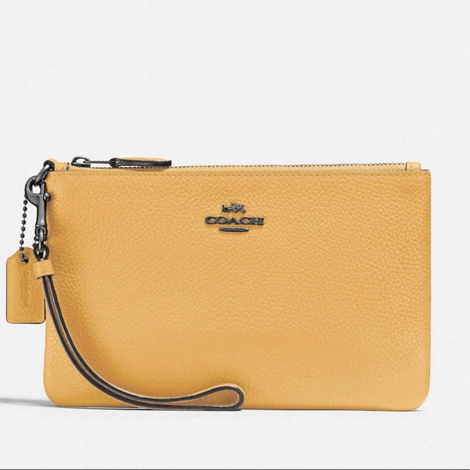 Coach Small Wristlet Pewter/Honeycomb