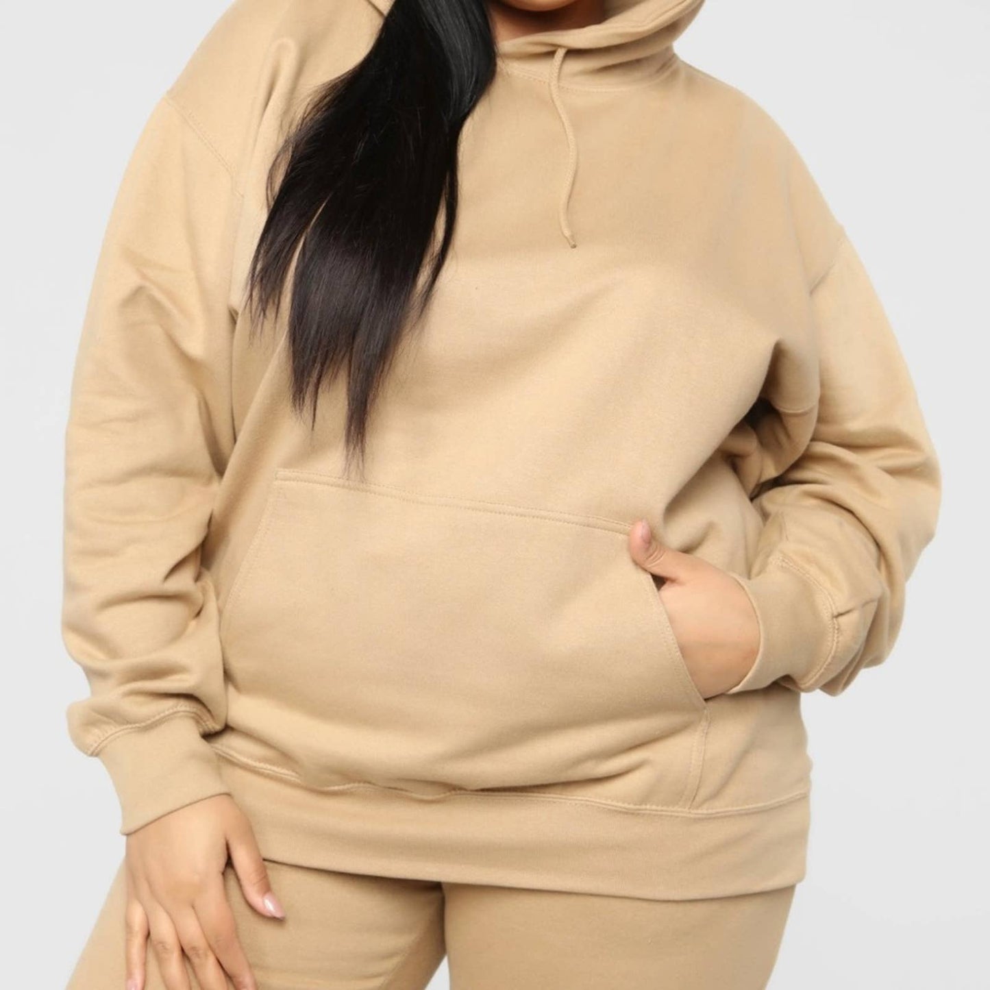 Tan Boyfriend Oversized Hoodie - Passion of Essence Boutique