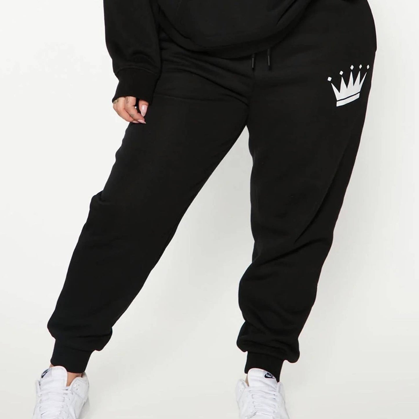 Oversized Black Queen Hoodie Custom Made by Passion of Essence - Passion of Essence Boutique