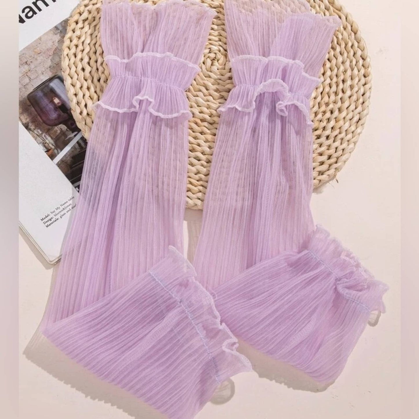 Sheer Ruched Look Pull Up Arm Sleeves Glove - Passion of Essence Boutique