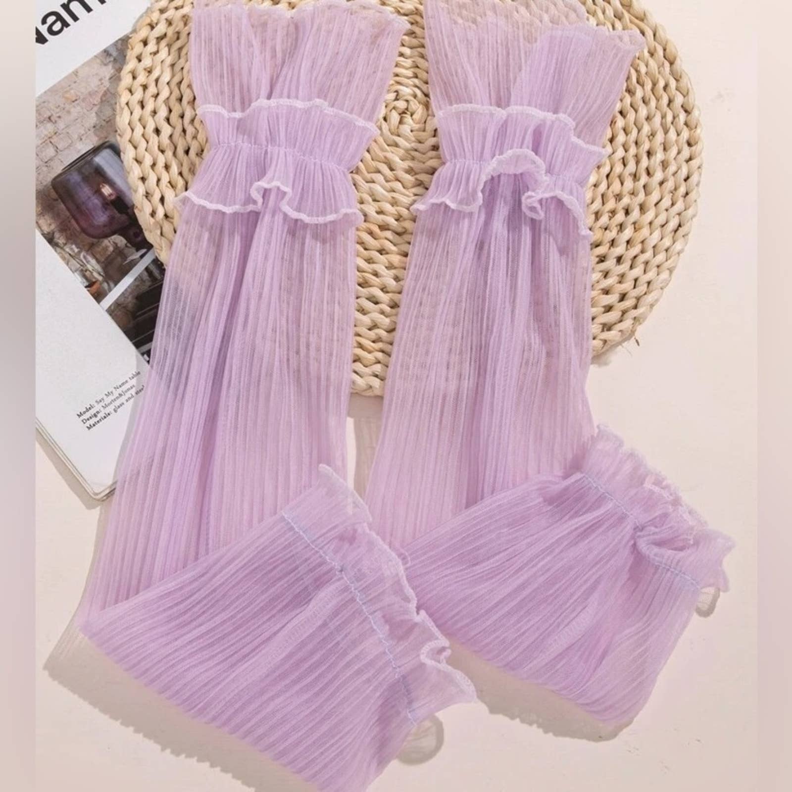 Sheer Ruched Look Pull Up Arm Sleeves Glove - Passion of Essence Boutique