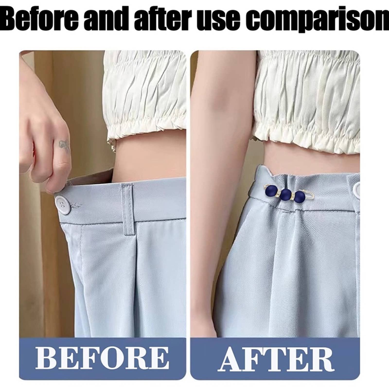 2 Pc Red Pearl Brooch detachable jeans and Sweater cape clip pants extended safety pin - Passion of Essence Boutique