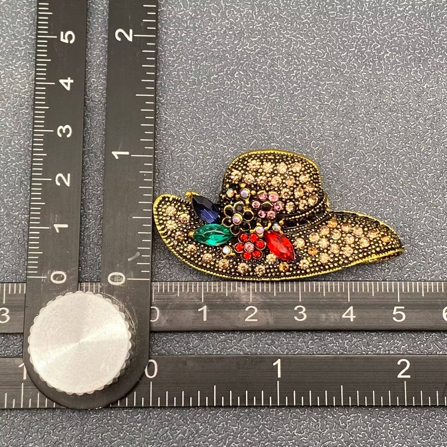 Vintage Rhinestone Hat Brooch