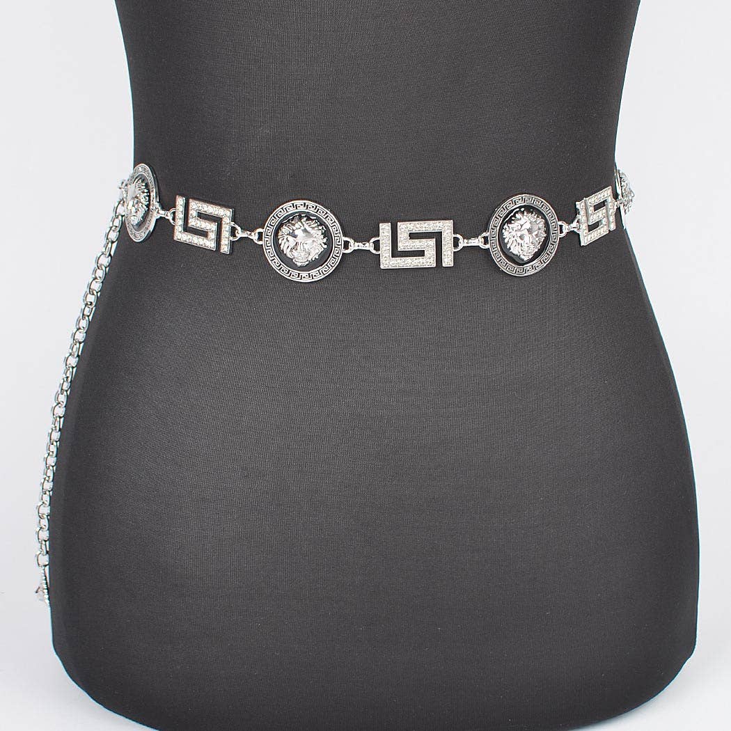 Metal Rhinestone Chain Belt