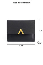 Load image into Gallery viewer, ,.._ SI-26458 Vegan Leather Compact Trifold Wallet
