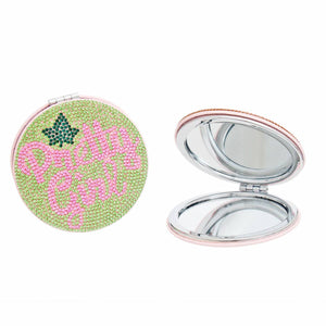 AKA Sorority Green Pretty Girl Mirror Compact