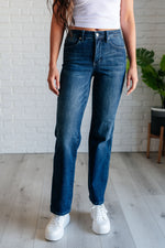 Load image into Gallery viewer, Muriel Mid Rise Control Top Classic Straight Jeans
