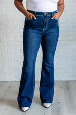 Load image into Gallery viewer, Mavis High Rise Side Seam Detail Flare Jeans
