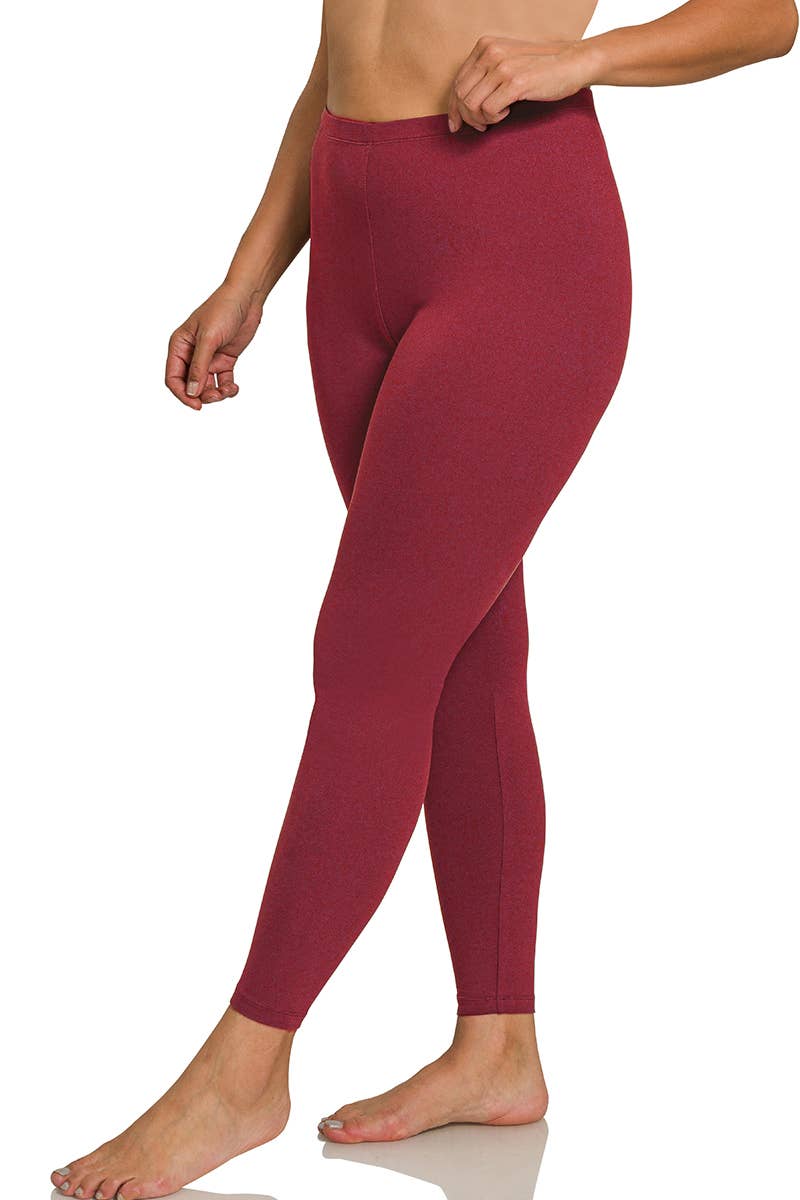 ...._ Plus Microfiber Full Length Leggings