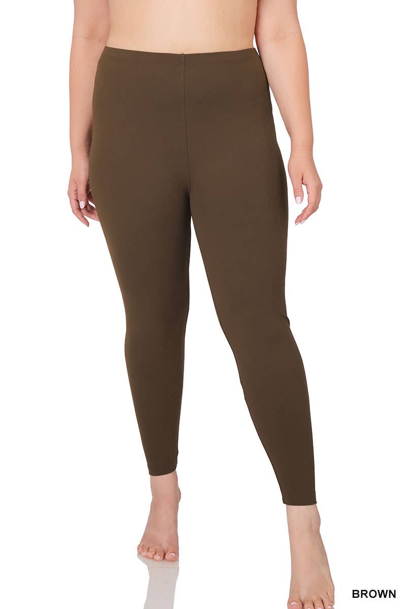 ...._ Plus Microfiber Full Length Leggings
