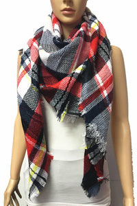 SOFT COZY PLAID BLANKET SCARF