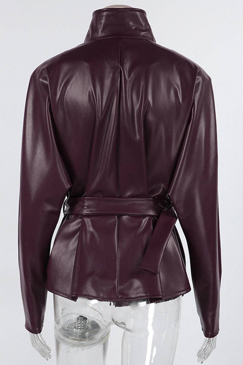 Sophisticated Belted Blazer Jacket