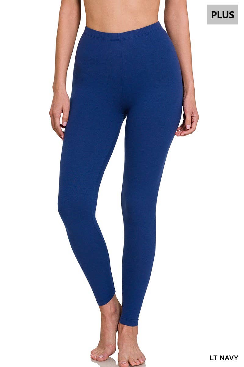 ...._ Plus Microfiber Full Length Leggings