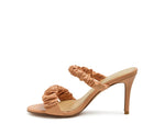 Load image into Gallery viewer, QUALIE GATHERED AROUND SLIP-ON HEELED SANDAL
