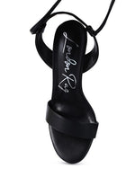 Load image into Gallery viewer, SHEENY CLEAR STILETTO LACE UP SANDAL
