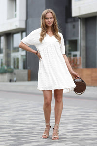 SWISS DOT BABYDOLL DRESS w/ lining