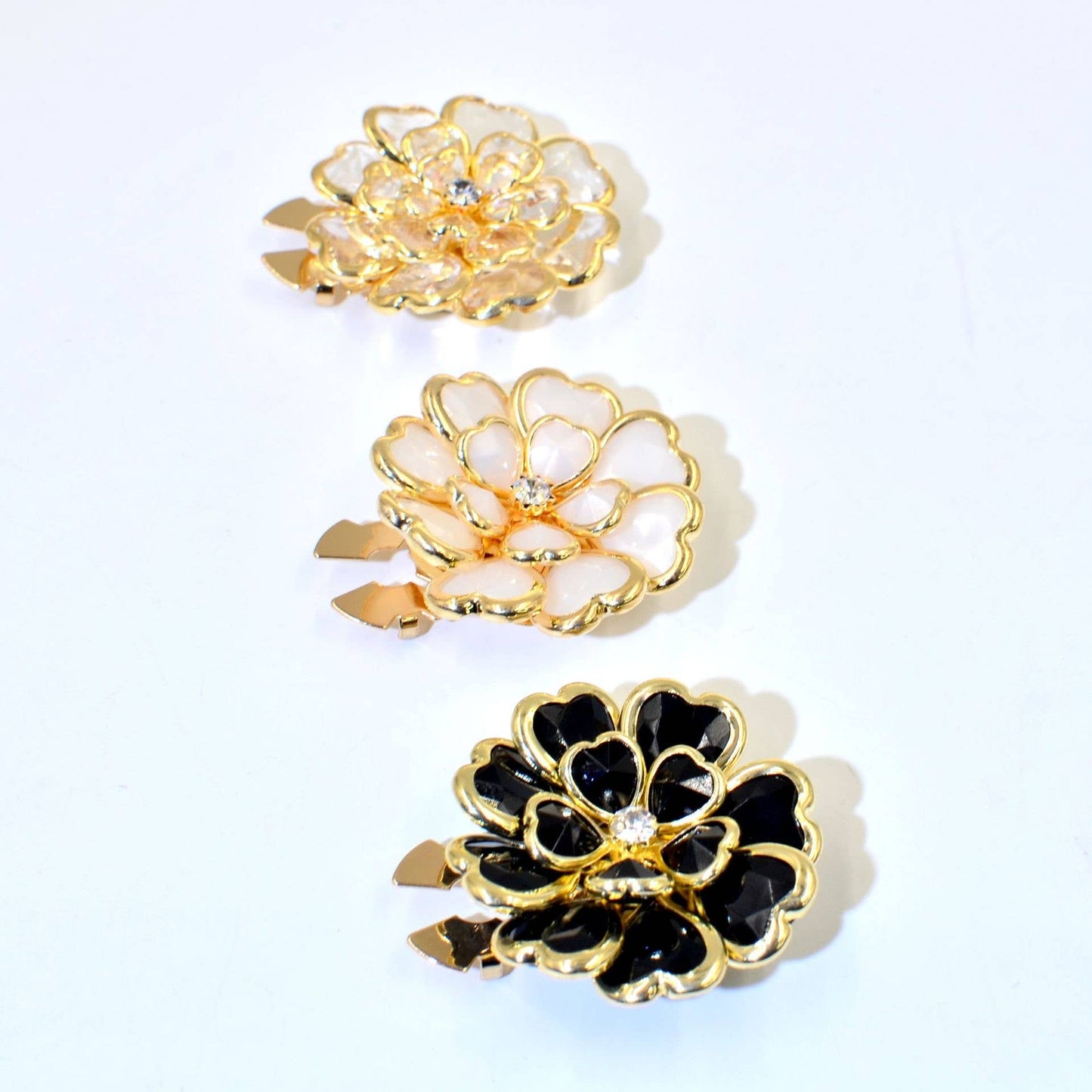 Shirt Button Covers, Buckle Drop Oil Flower Bronze