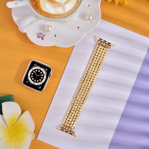 Polished Beaded Stretch Elastic Apple Watch Band