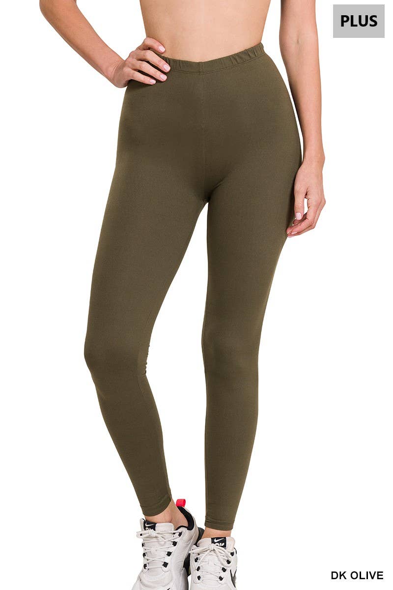 ...._ Plus Microfiber Full Length Leggings
