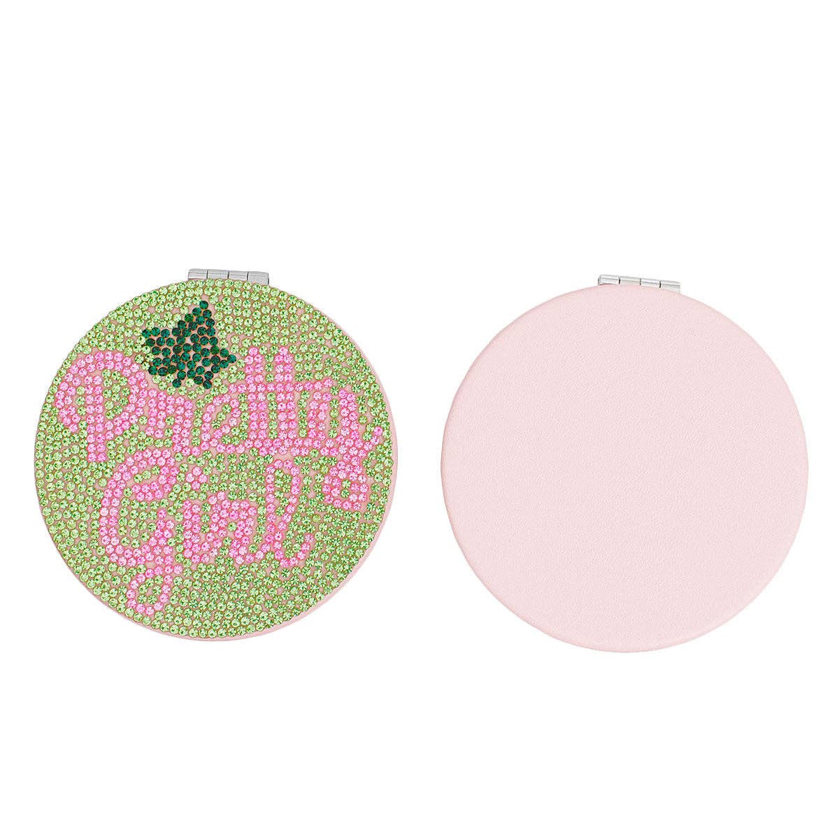 AKA Sorority Green Pretty Girl Mirror Compact